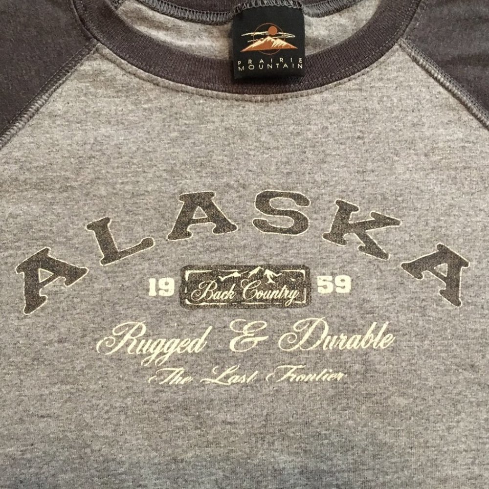 Vintage Alaska raglan sleeve tee shirt size xl